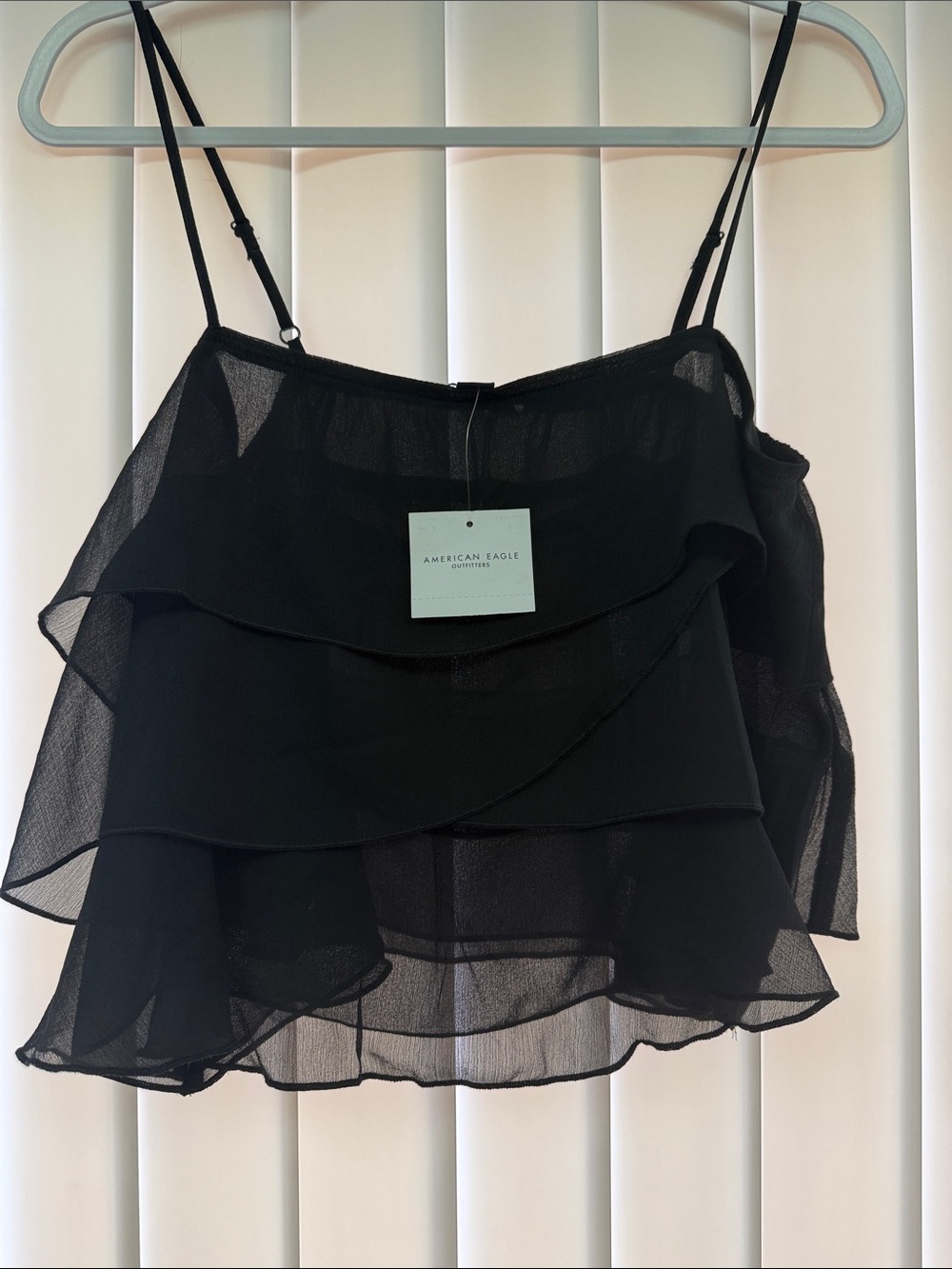 American Eagle Outfitters Black Layered Chiffon Camisole